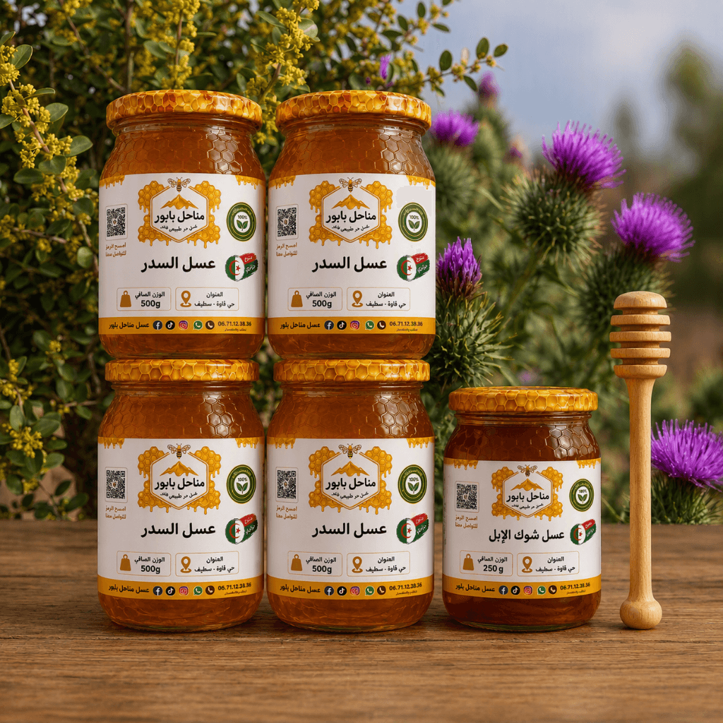 باقة 2 كغ سدر + 250غ شوك الإبل + ملعقة